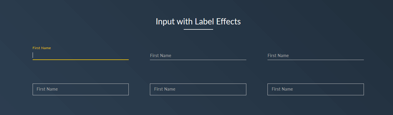 Awesome input focus effects - Css3 Transition